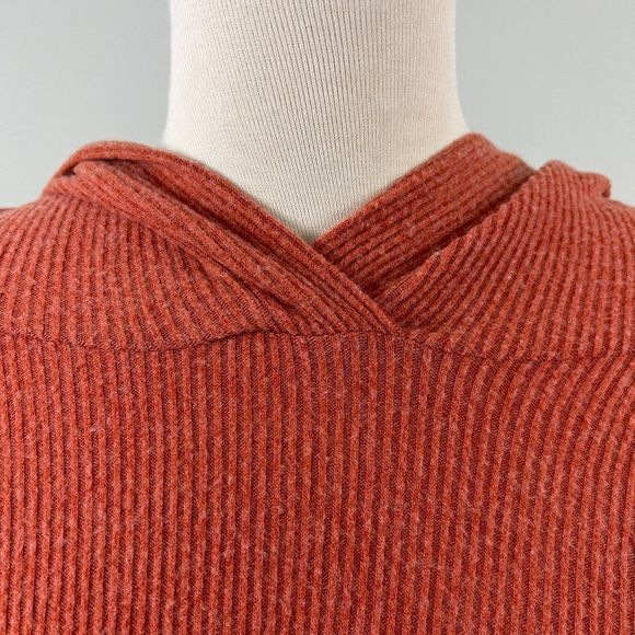 NWT PROJECT SOCIAL T Orange‎ Ribbed Hooded Sweater (XL) - Picture 3 of 8